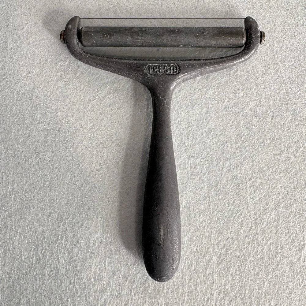 Vintage Presto Cheese Slicer Aluminum Roller Metal Wire Handheld Cutter USA